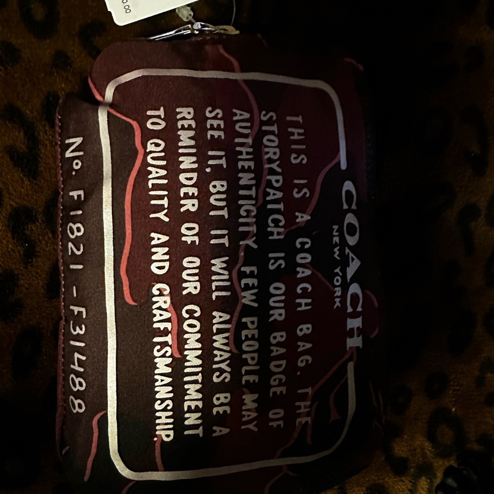 Camo red coach reusable bag nwt